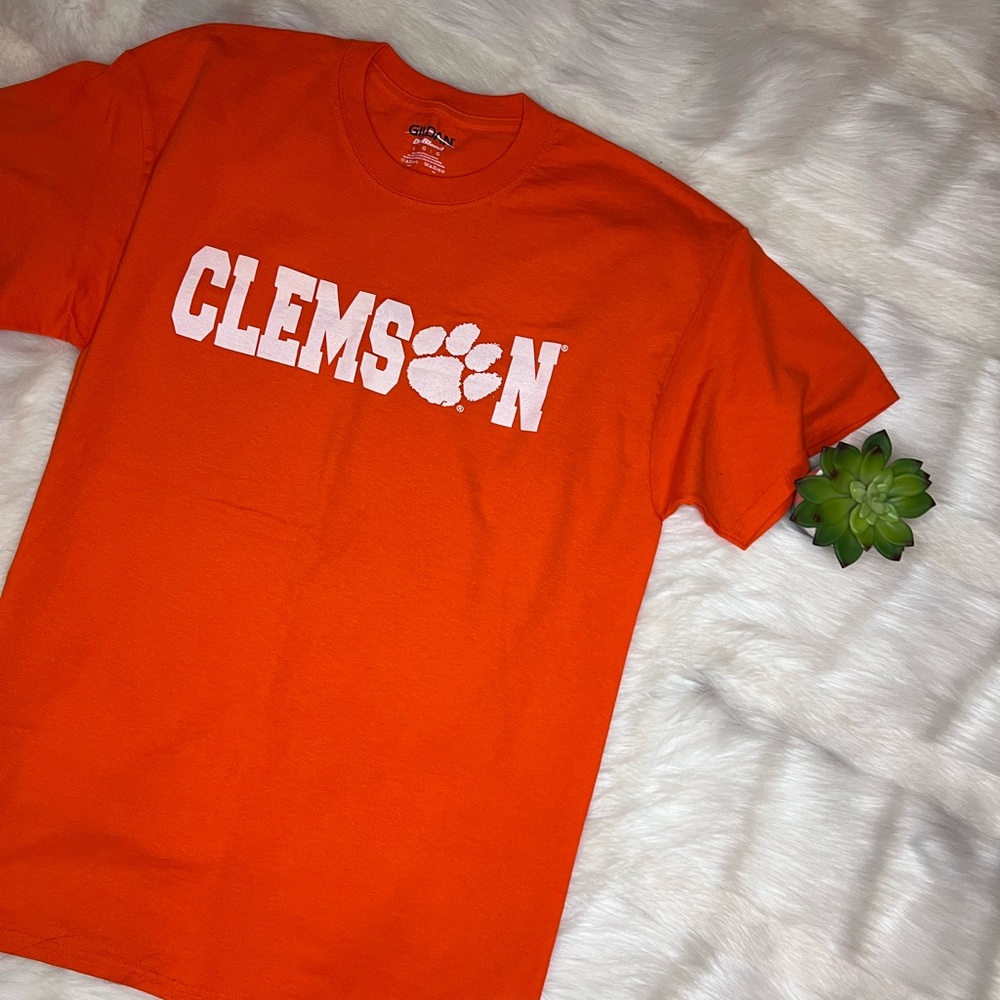 Gildan | Unisex Orange Clemson Tiger Paw Tshirt Large - Picture 2 of 7